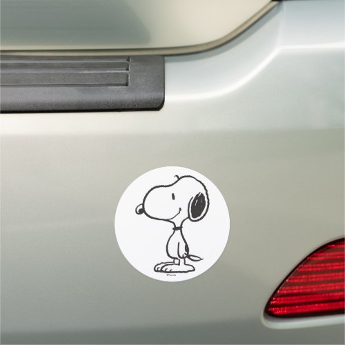 Snoopy Smile Giggle Laugh Pattern Car Magnet