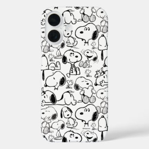 Snoopy Smile Giggle Laugh Pattern iPhone 16 Case