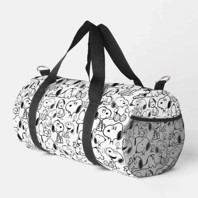 Snoopy Smile Giggle Laugh Pattern Duffle Bag (Right Corner)