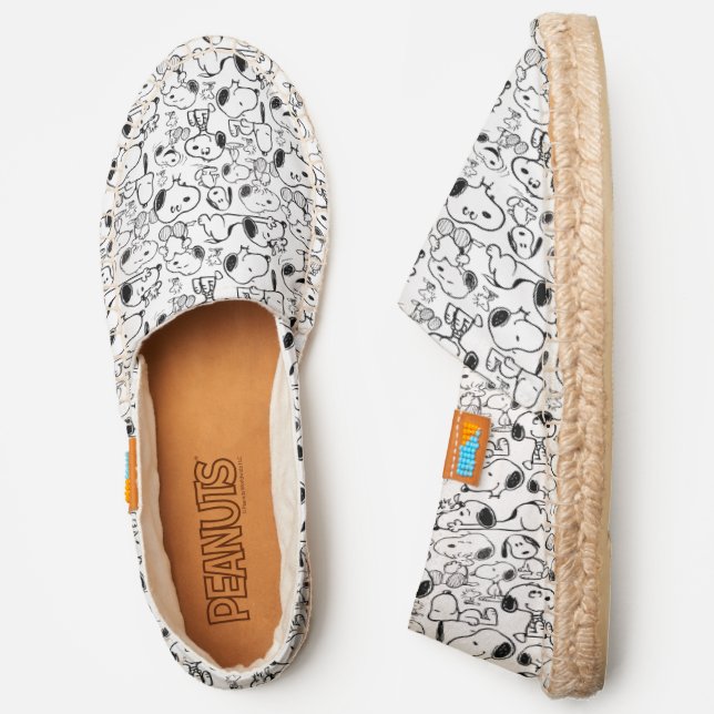 Snoopy Smile Giggle Laugh Pattern Espadrilles (Side)