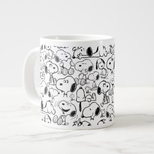 Snoopy Smile Giggle Laugh Pattern Giant Coffee Mug