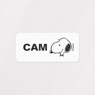 Snoopy Smile Giggle Laugh Pattern Kids' Labels