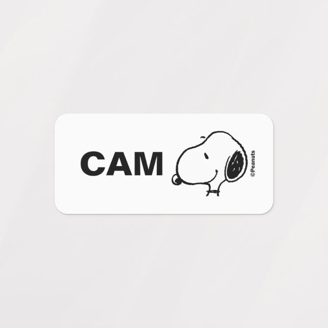 Snoopy Smile Giggle Laugh Pattern Kids' Labels (Design 1)