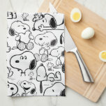 Snoopy Smile Giggle Laugh Pattern Kitchen Towel<br><div class="desc">Take a look at this super cute design featuring Snoopy fun various poses.</div>