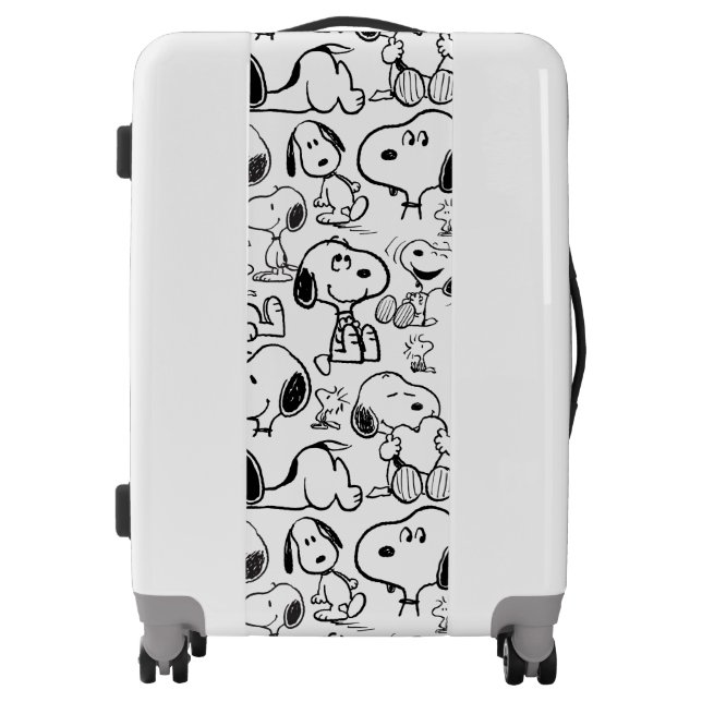 Snoopy Smile Giggle Laugh Pattern Luggage (Front)