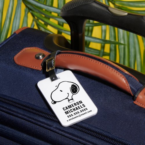 Snoopy Smile Giggle Laugh Pattern Luggage Tag