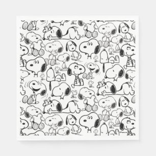 Snoopy Smile Giggle Laugh Pattern Napkins