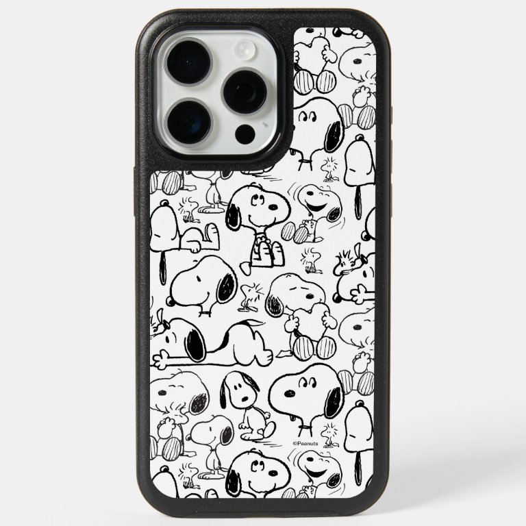 Snoopy Smile Giggle Laugh Pattern iPhone 15 Pro                    Max Case