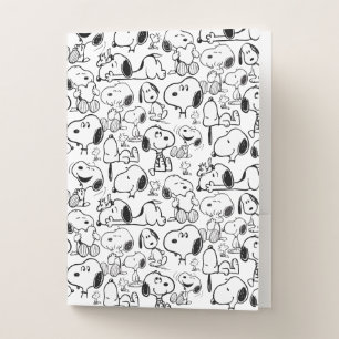 Snoopy Smile Giggle Laugh Pattern Pocket Folder