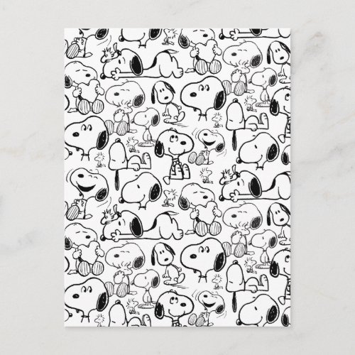 Snoopy Smile Giggle Laugh Pattern Postcard