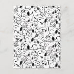 Snoopy Smile Giggle Laugh Pattern Postcard