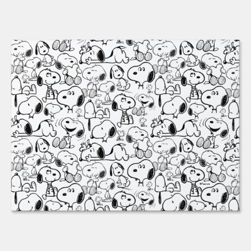 Snoopy Smile Giggle Laugh Pattern Sign