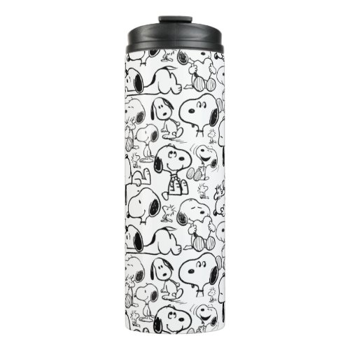 Snoopy Smile Giggle Laugh Pattern Thermal Tumbler