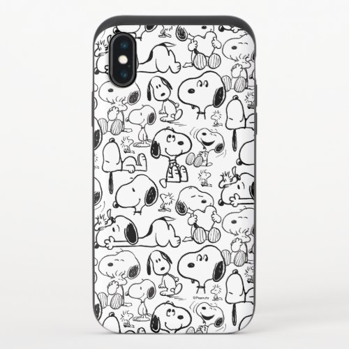 Snoopy Smile Giggle Laugh Pattern iPhone X Slider Case