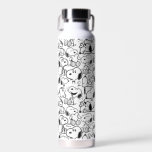 Snoopy Smile Giggle Laugh Pattern Water Bottle<br><div class="desc">Take a look at this super cute design featuring Snoopy fun various poses.</div>