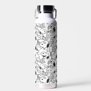 Snoopy Smile Giggle Laugh Pattern Water Bottle