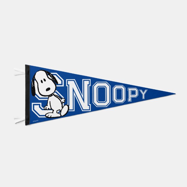 Snoopy Smile Giggle Laugh Pennant Flag (Front)