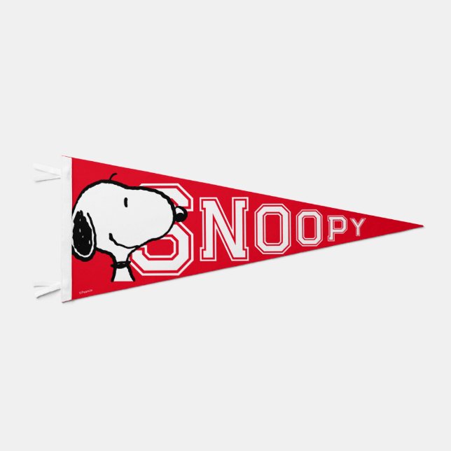 Snoopy Smile Giggle Laugh Pennant Flag (Front)