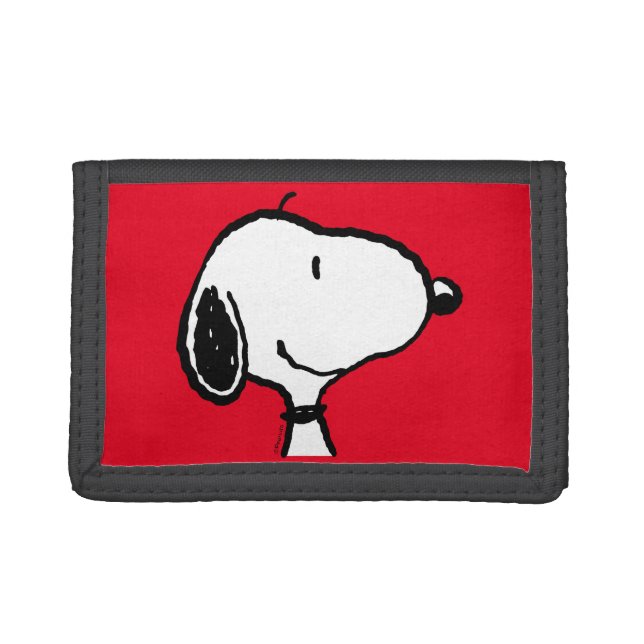 Snoopy Smile Giggle Laugh Trifold Wallet (Front)