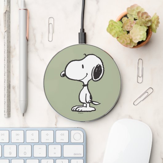 Snoopy Smile Giggle Laugh Wireless Charger (Desk)