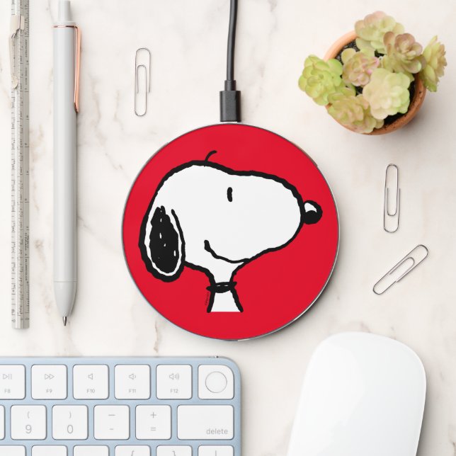 Snoopy Smile Giggle Laugh Wireless Charger (Desk)