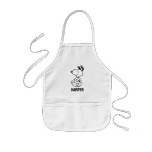 Snoopy So Sweet Flower Pattern Add Your Name Kids' Apron