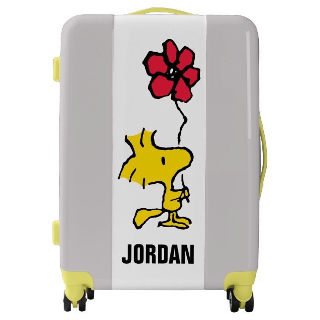 Snoopy So Sweet Flower Pattern | Add Your Name Luggage (Front)