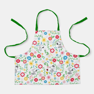 Snoopy So Sweet Flower Pattern Apron