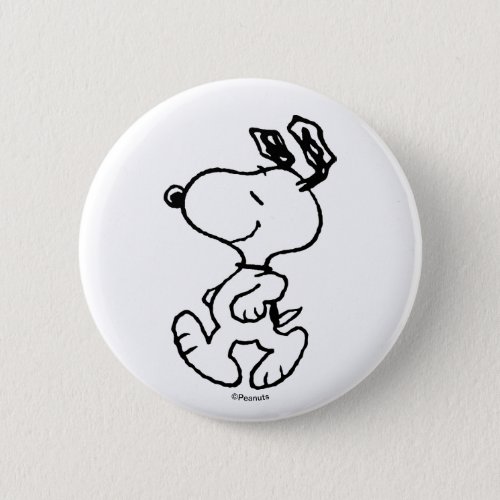 Snoopy So Sweet Flower Pattern Button