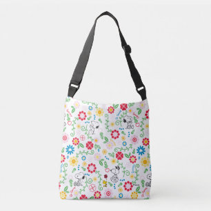 Snoopy So Sweet Flower Pattern Crossbody Bag