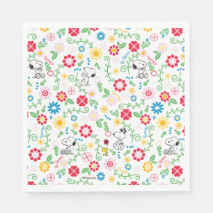 Snoopy So Sweet Flower Pattern Napkins