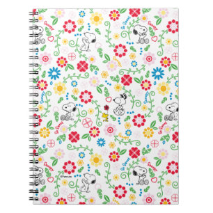 Snoopy So Sweet Flower Pattern Notebook