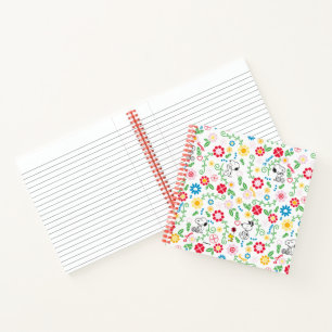 Snoopy So Sweet Flower Pattern Notebook
