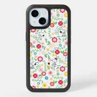 Snoopy So Sweet Flower Pattern iPhone 15 Case
