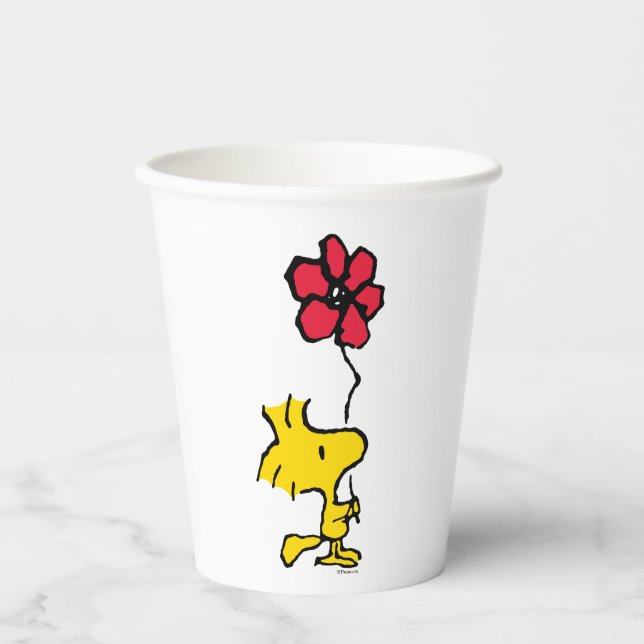 Snoopy So Sweet Flower Pattern Paper Cups (Front)