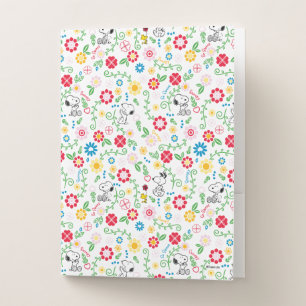 Snoopy So Sweet Flower Pattern Pocket Folder