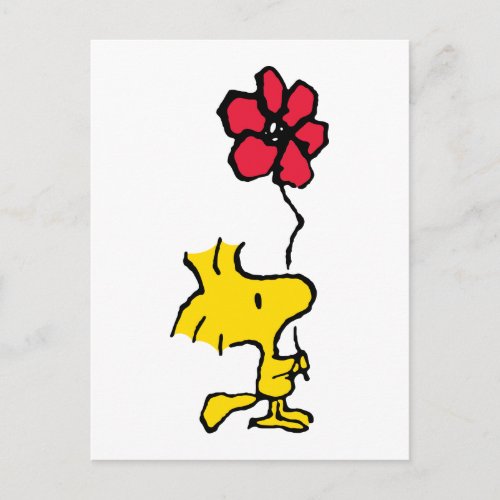 Snoopy So Sweet Flower Pattern Postcard