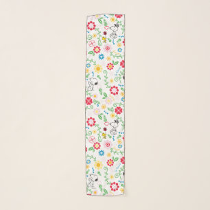 Snoopy So Sweet Flower Pattern Scarf