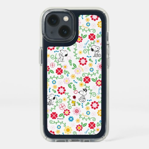 Snoopy So Sweet Flower Pattern Speck iPhone 13 Case