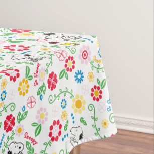 Snoopy So Sweet Flower Pattern Tablecloth