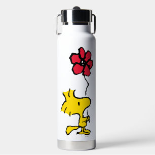 Snoopy So Sweet Flower Pattern Water Bottle