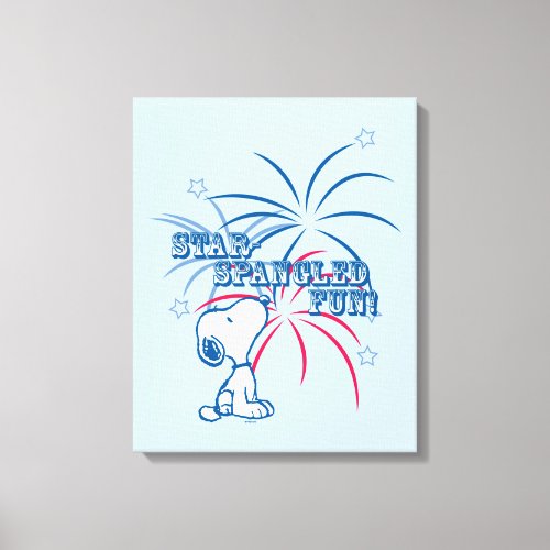 Snoopy Star Spangled Fun Canvas Print
