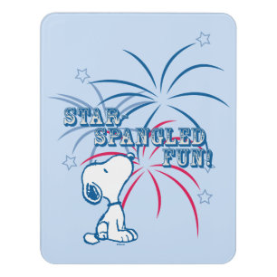 Snoopy Star Spangled Fun Door Sign