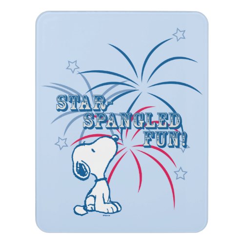 Snoopy Star Spangled Fun Door Sign