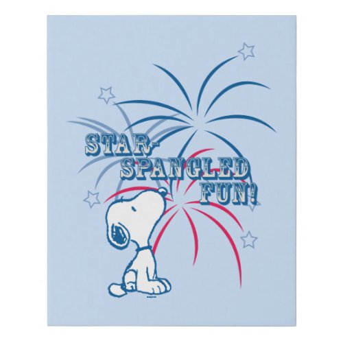 Snoopy Star Spangled Fun Faux Canvas Print