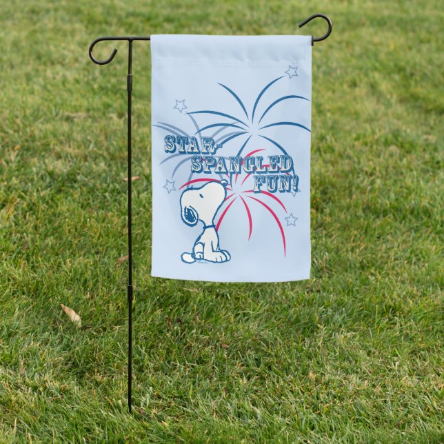 Snoopy Star Spangled Fun Garden Flag (In SItu)