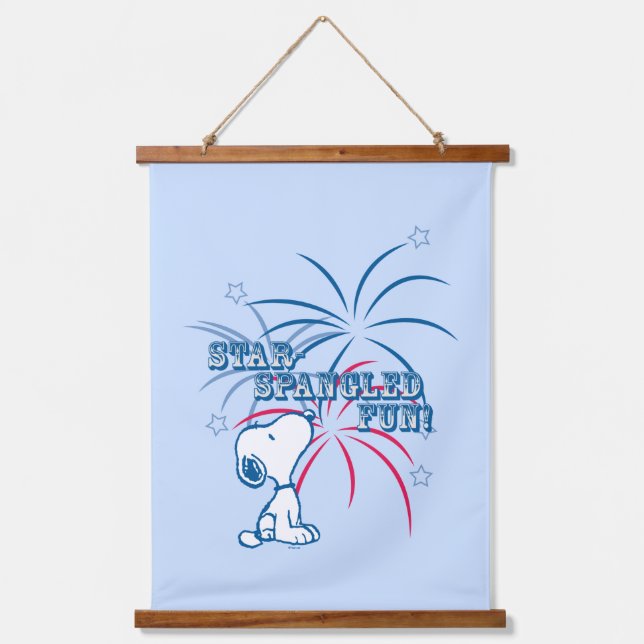 Snoopy Star Spangled Fun Hanging Tapestry (Front)