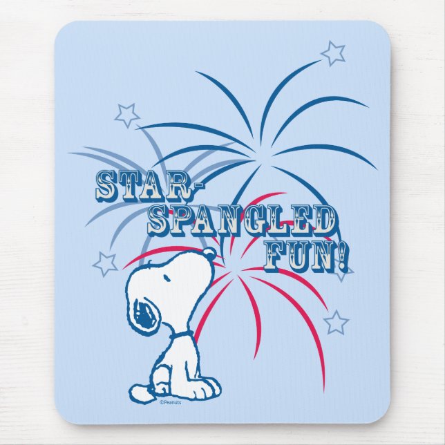 Snoopy Star Spangled Fun Mouse Pad (Front)
