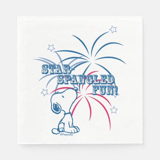 Snoopy Star Spangled Fun Napkins (Front)