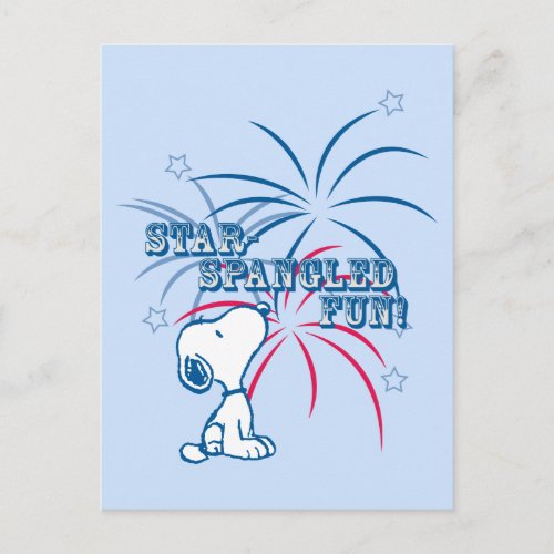 Snoopy Star Spangled Fun Postcard